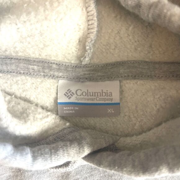 Columbia Mens XL Gray Hoodie Fleece Pull Over Long Sleeve Outdoor Casual Utility - Picture 3 of 8